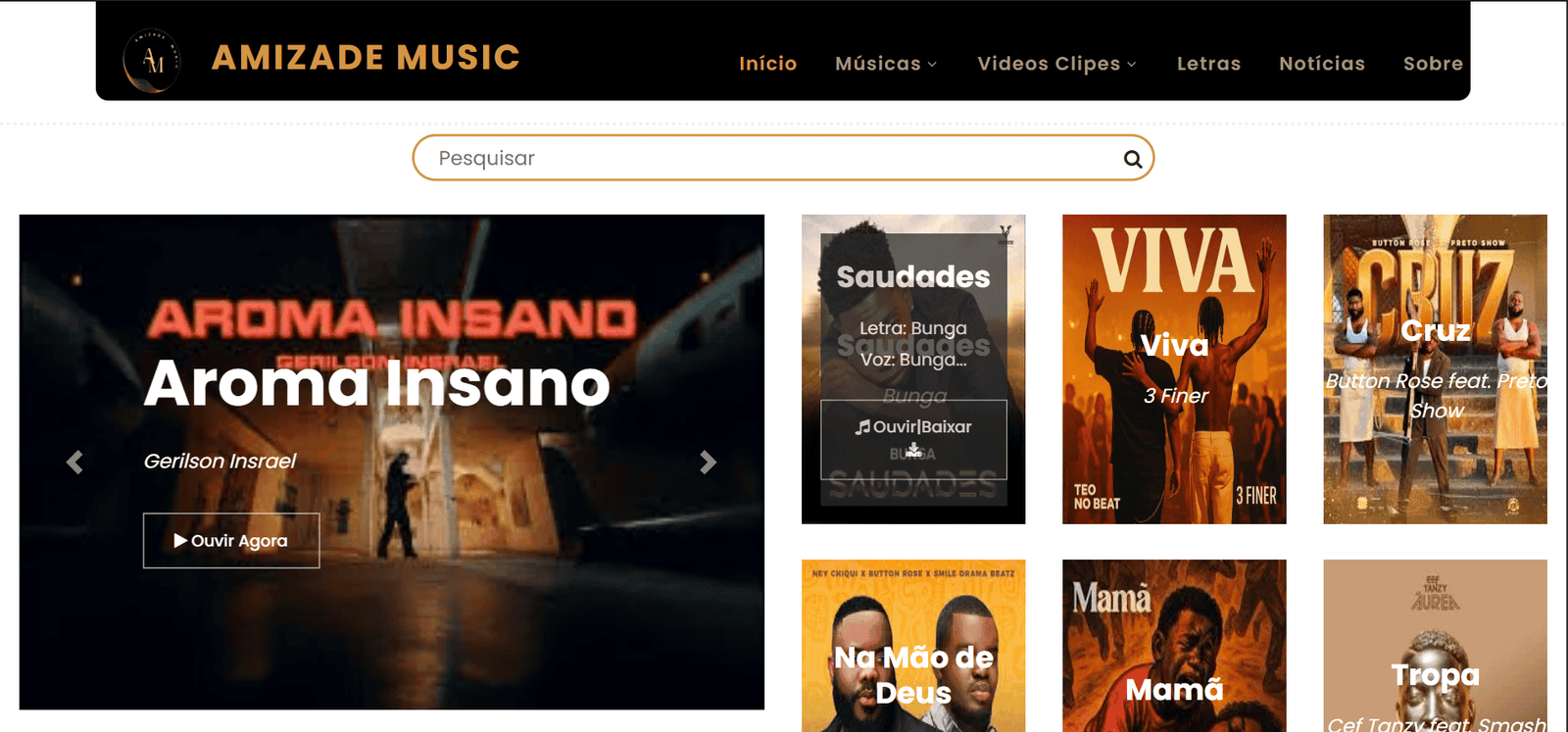 Plataforma de Streaming de Música Amizade Music